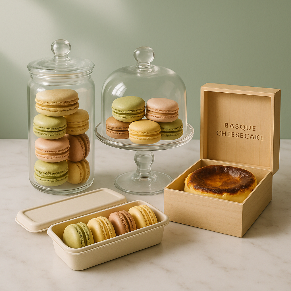 Perfectly Stored French Macarons and Basque Cheesecake