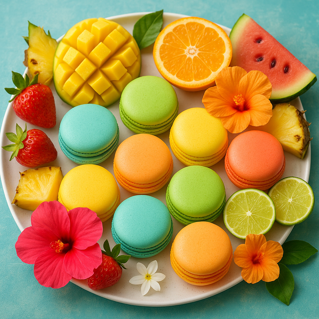 Collection of Dallas Macarons' Summer Flavors