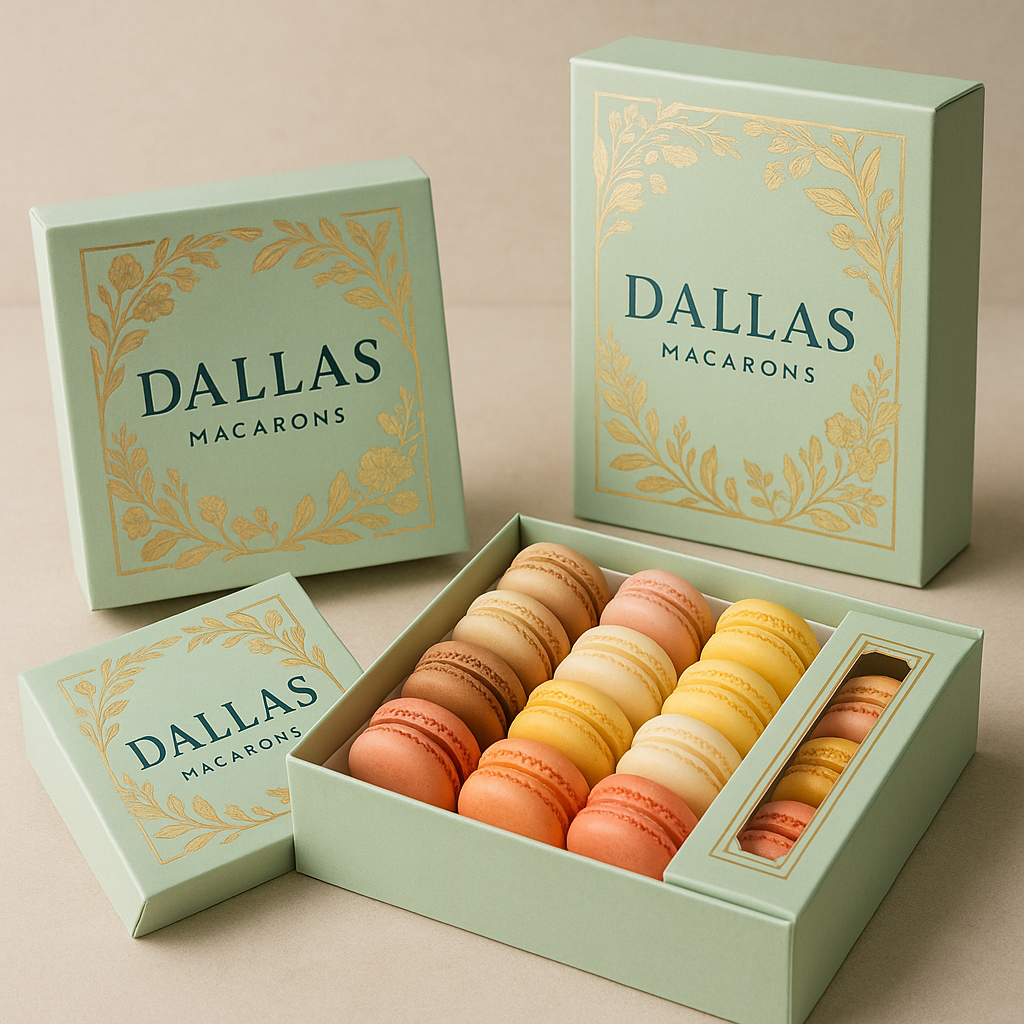 Dallas Macarons Packaging Design