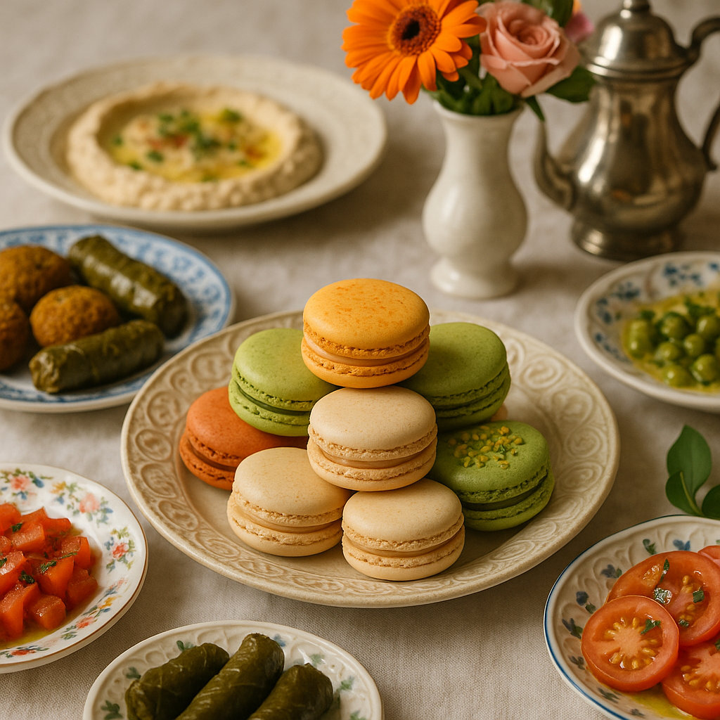 Assorted Mediterranean Brunch with Macarons